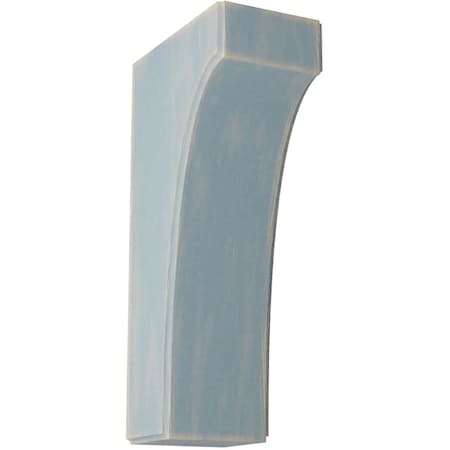 Ekena Millwork 3 1/2"W x 6"D x 12"H Clarksville Wood Vintage Decor Bracket, Driftwood Blue BKTWD04X06X12CVBU